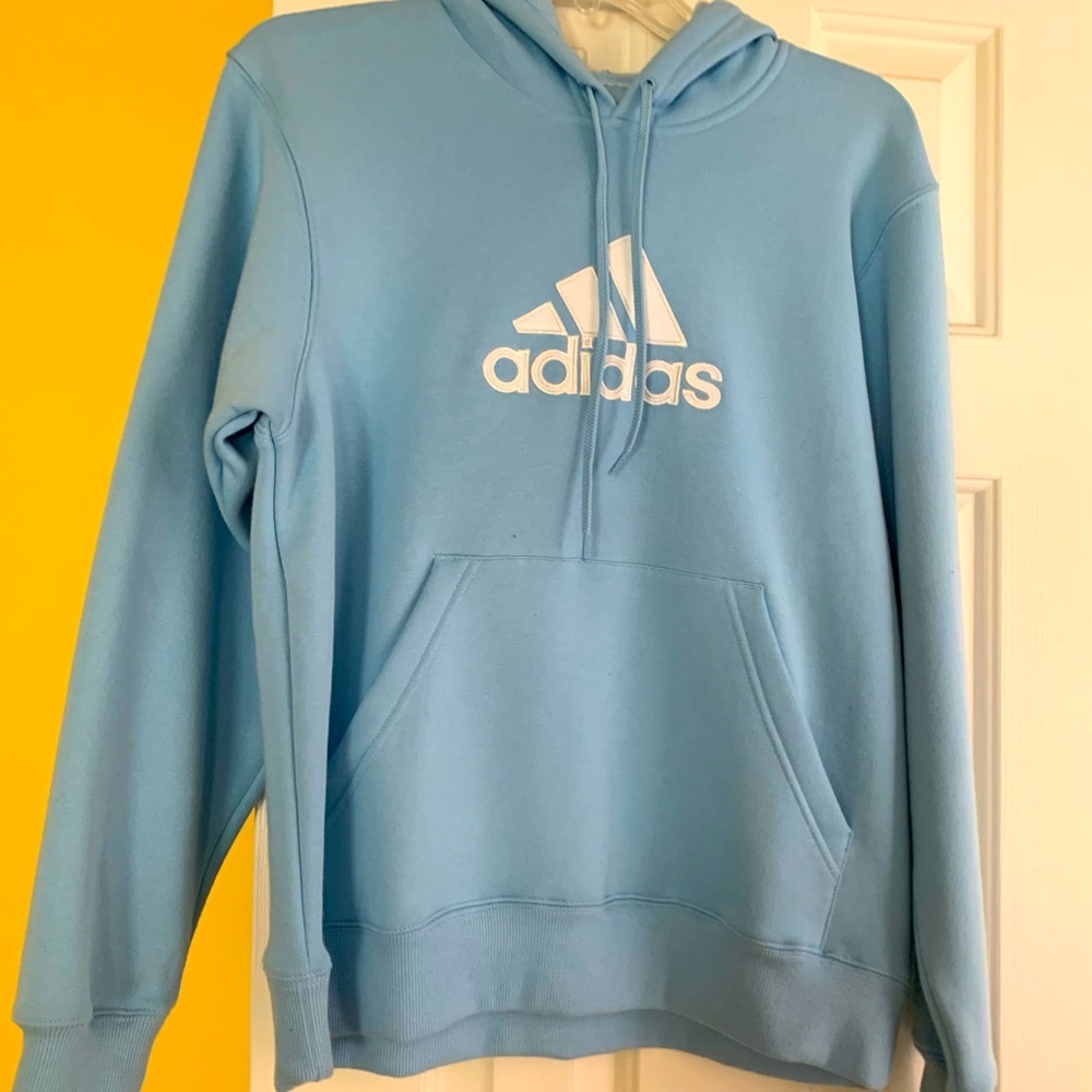 Adidas Womens Light Blue Hoodie